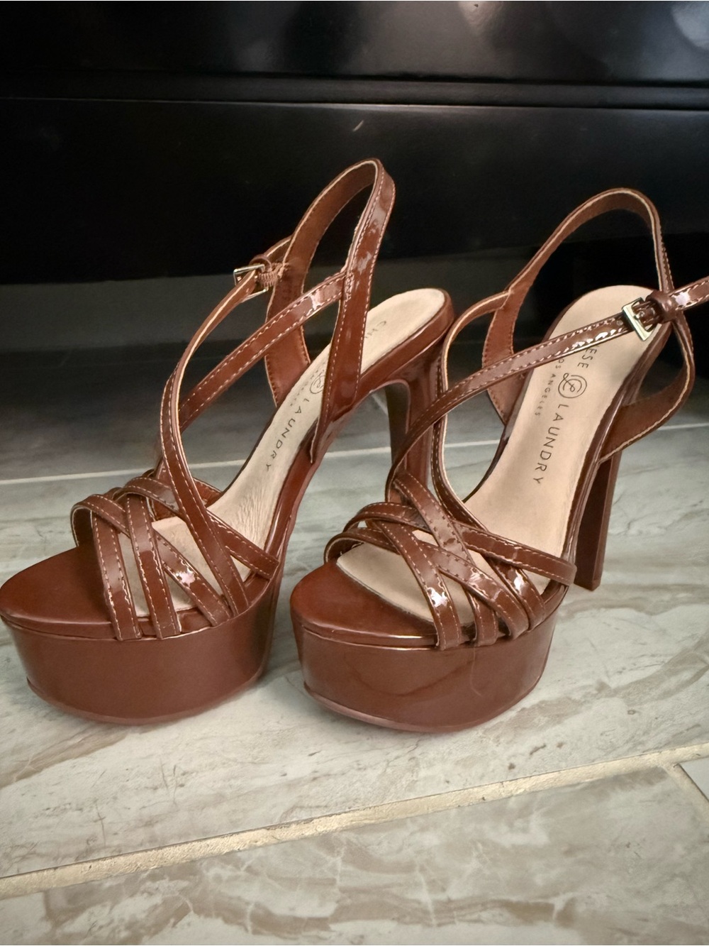 Chinese Laundry Brown Platform Heels